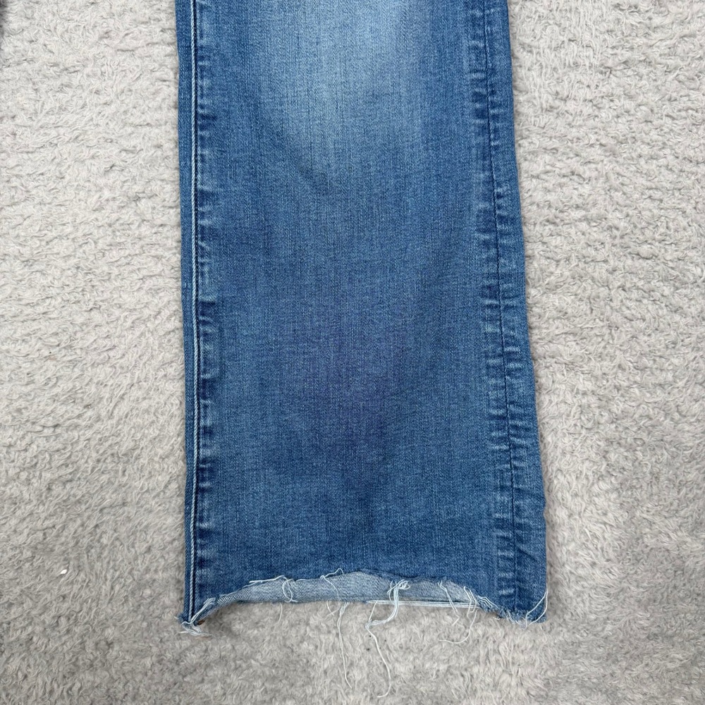 American Eagle Kick Boot Jeans Womens 6 Short Next Level Stretch Raw Hem Blue - Picture 5 of 13